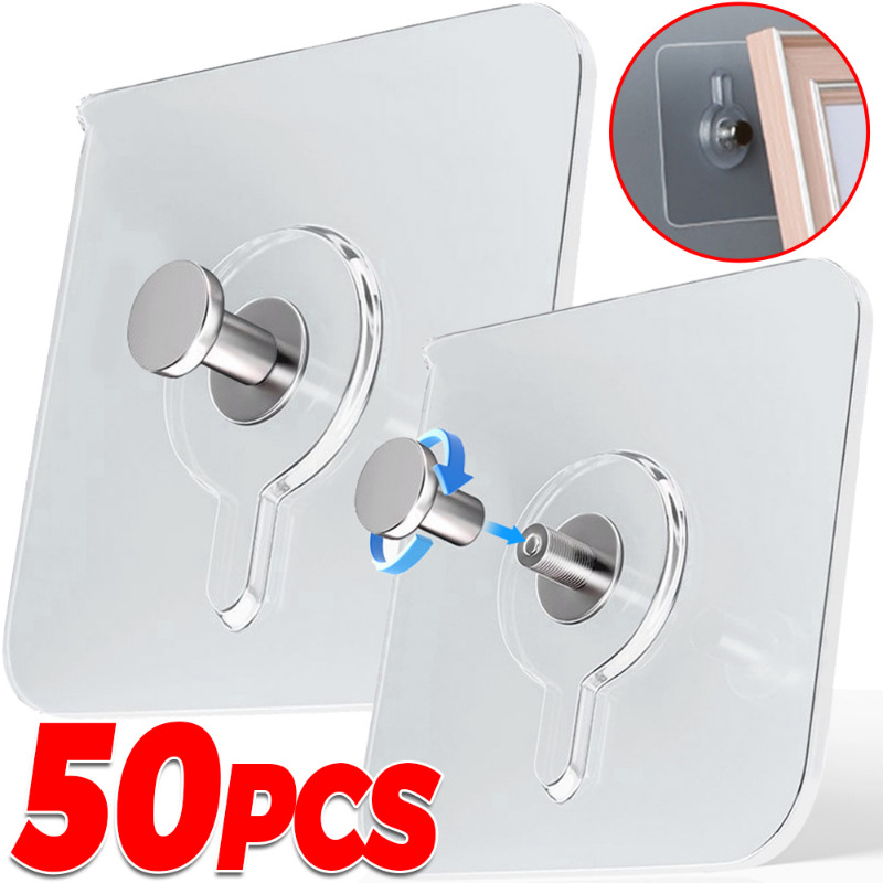 Robe Hook Adhesive - 접착식 못 벽걸이 후크 강력 포스터