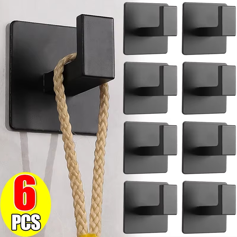 Robe Hook Adhesive - 1/6Pcs 강력한 자체 접착 벽 후크