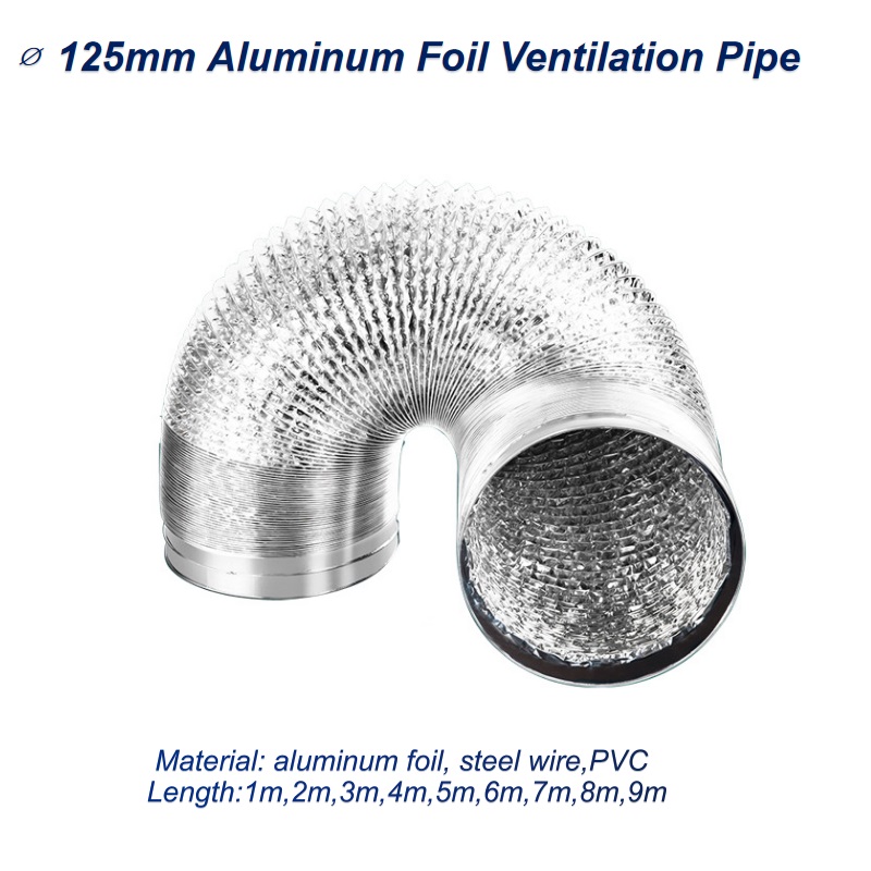 Home Bathroom Vent - ² 125mm 알루미늄 호일 환기 파이프,