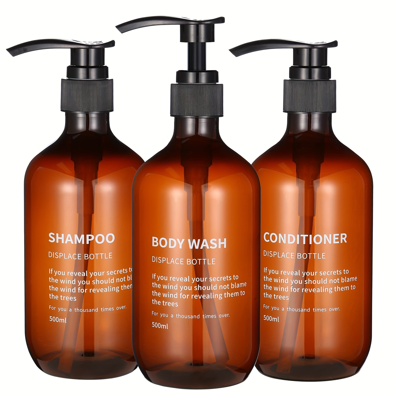 Soap Dispenser Pump - 3pcs 방수 샴푸 컨디셔너 디스펜서 세트