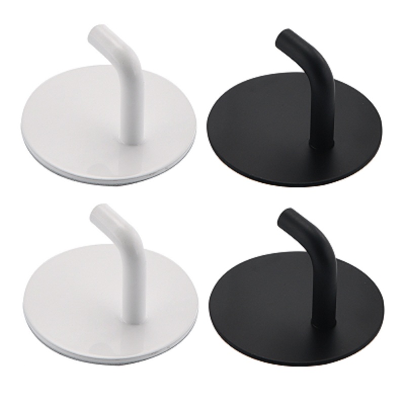 Robe Hook Adhesive - 블랙 화이트 스테인리스 스틸 욕실 주방
