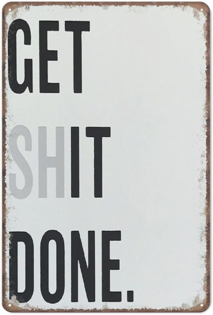 Home Bathroom Wall Art - 일을 끝내라! 플라크 사인 장식 재미있는