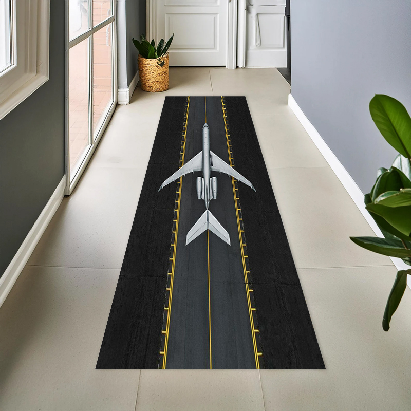 Jet Home Bathroom Mats - 공항 활주로 제트기 항공 테마 펠트