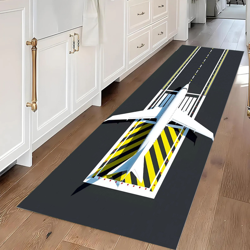Jet Home Bathroom Mats - 탑뷰 에어포트 에이프런 옐로우 제트 논슬립