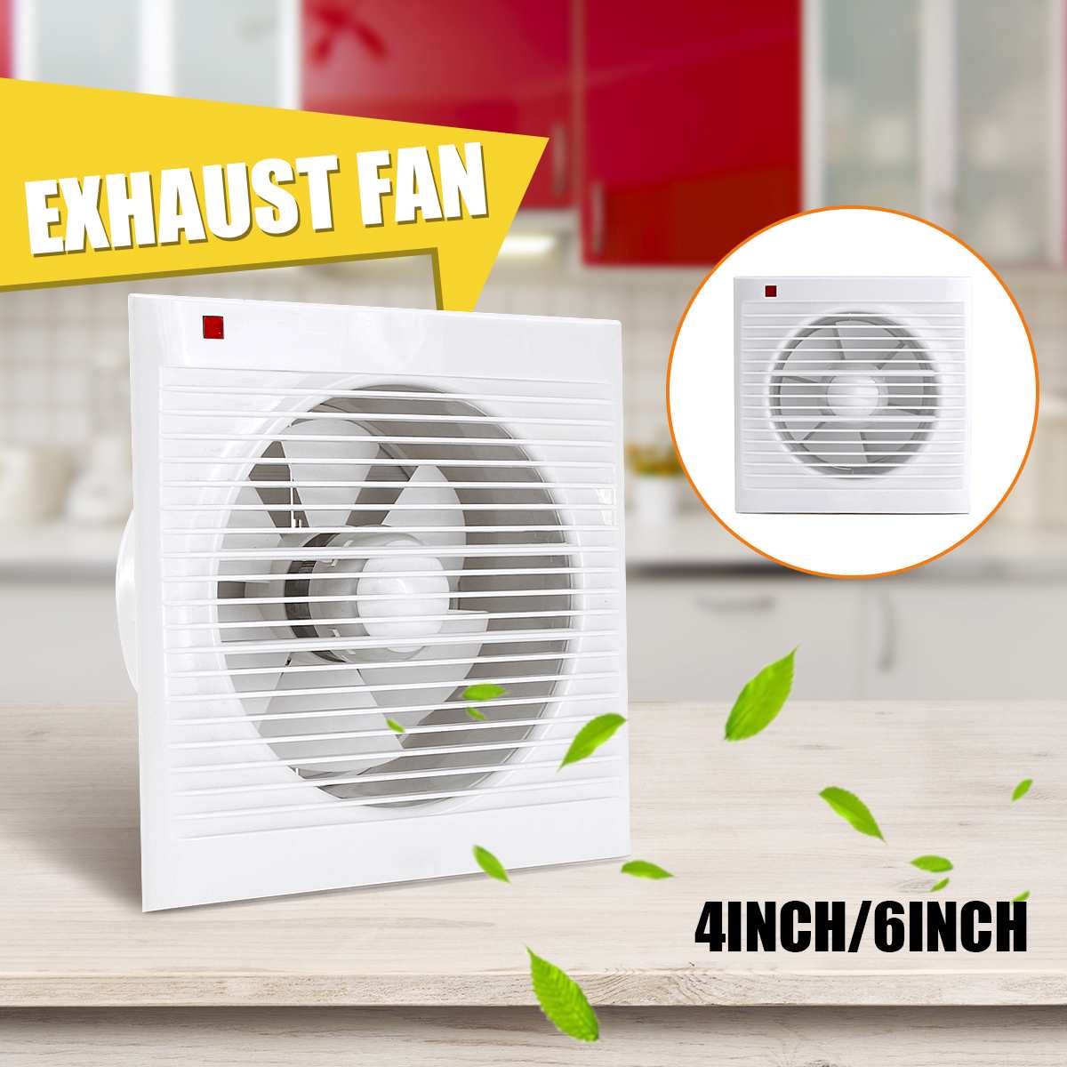 Home Bathroom Vent - 4인치 6인치 8인치 220V 무소음 방수