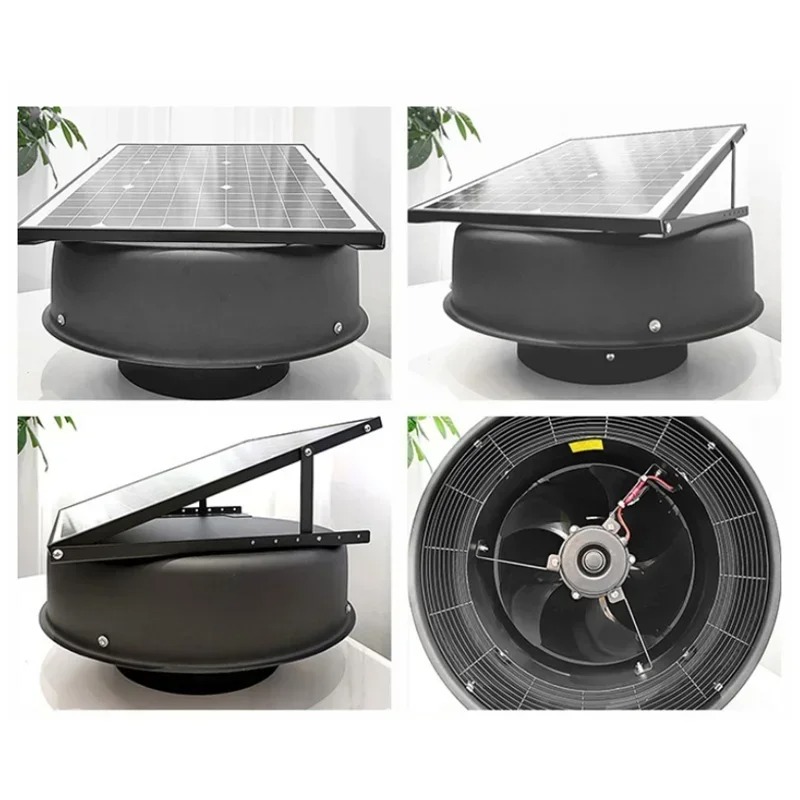 태양광 다락방 지붕 검정색 환풍 패널 25W 무브러시  - Home Bathroom Vent Fans 리뷰 및 가격