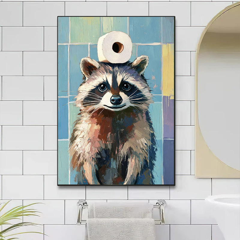 프레임리스 화장지 동물 포스터 프린트 1개, 당신은 똥 - Home Bathroom Wallpaper 리뷰 및 가격