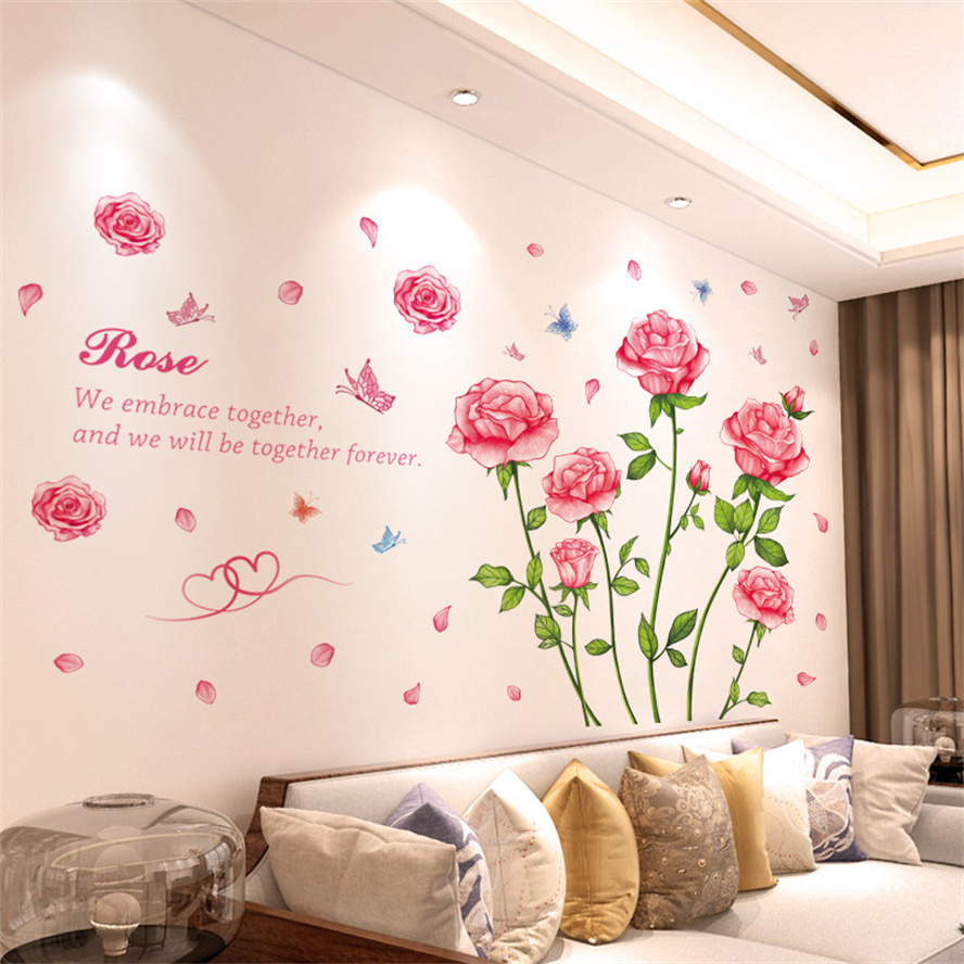 3D 나비 꽃 다채로운 벽 스티커 거실 장식 침실 욕실 - Home Bathroom Wallpaper 리뷰 및 가격