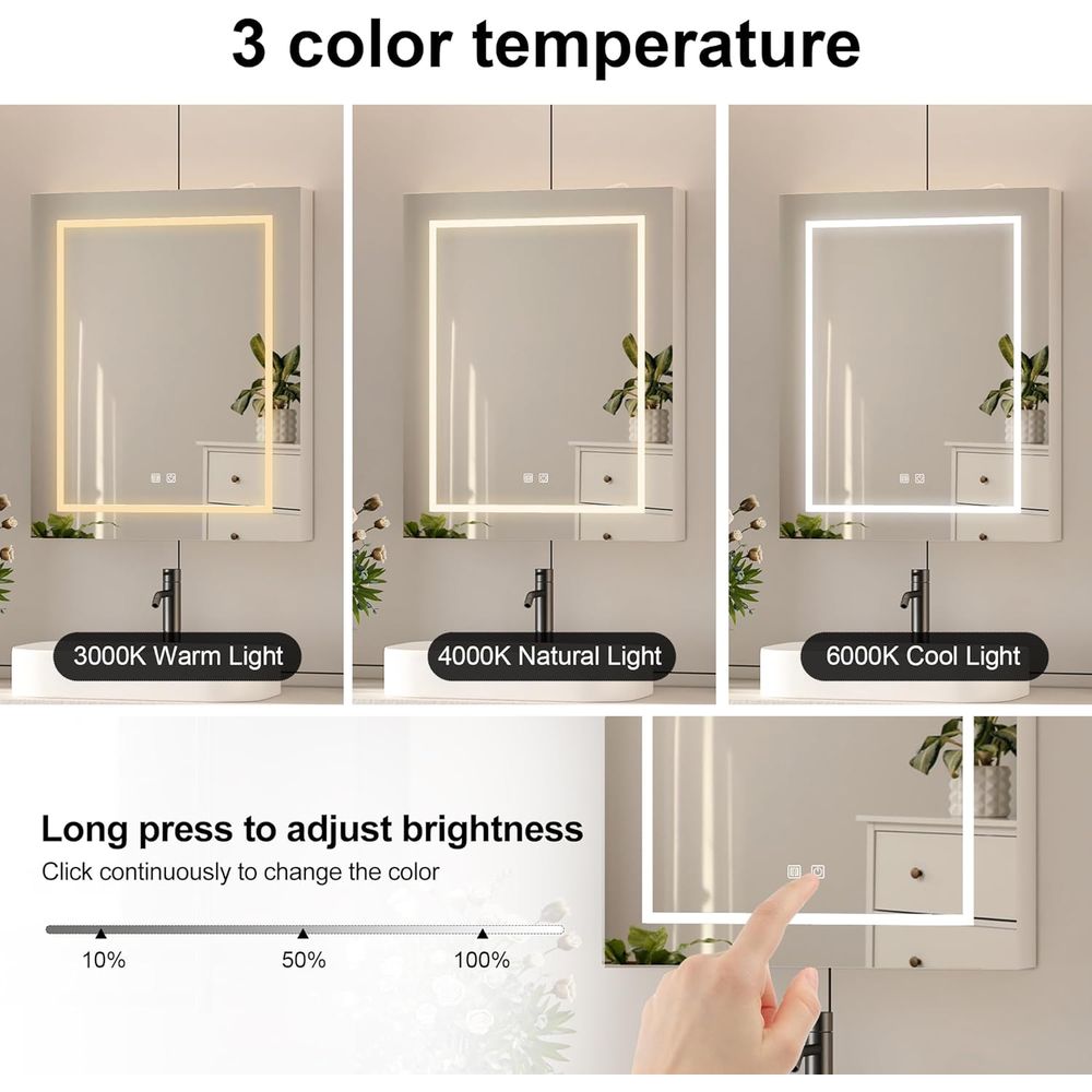 24x30 조명이 있는 의료용 캐비닛, 콘센트와 USB - Home Outlet Bathroom 리뷰 및 가격