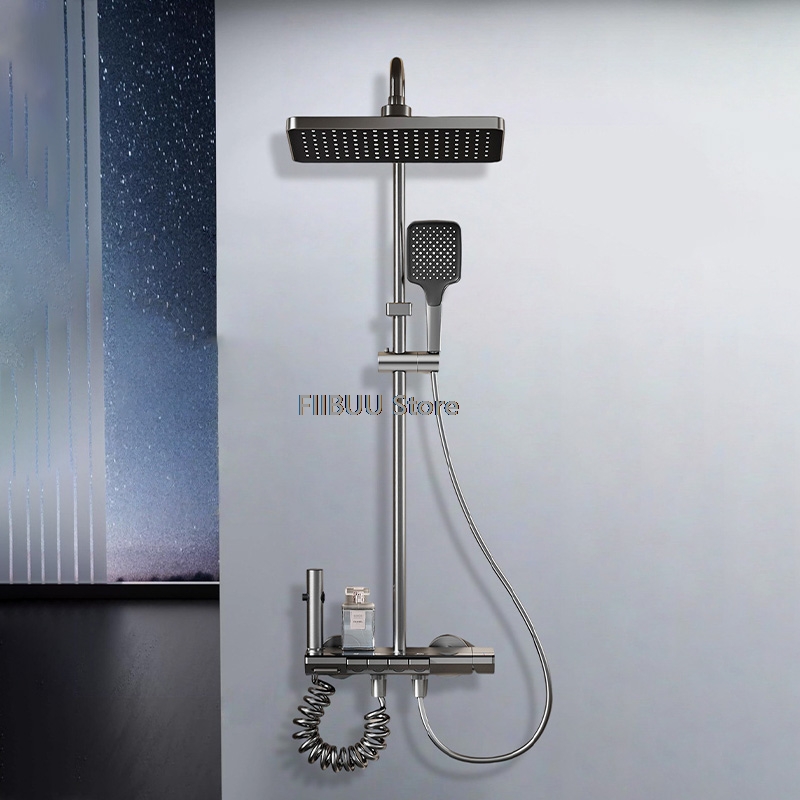 LED 디스플레이 샤워 시스템, 대형 샤워 헤드, 숨김 - Home Outlet Bathroom 리뷰 및 가격