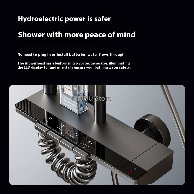 LED 디스플레이 샤워 시스템, 대형 샤워 헤드, 숨김 - Home Outlet Bathroom 리뷰 및 가격