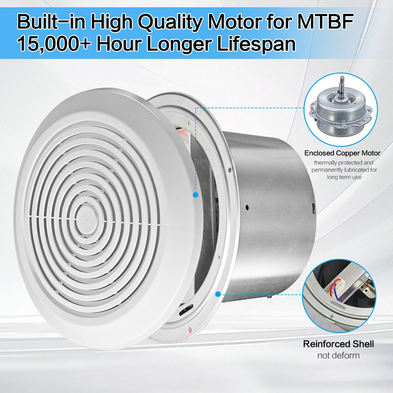 V2262-50 7인치 욕실 배기팬 50 CFM 저소음 - Home Bathroom Vent Fans 리뷰 및 가격