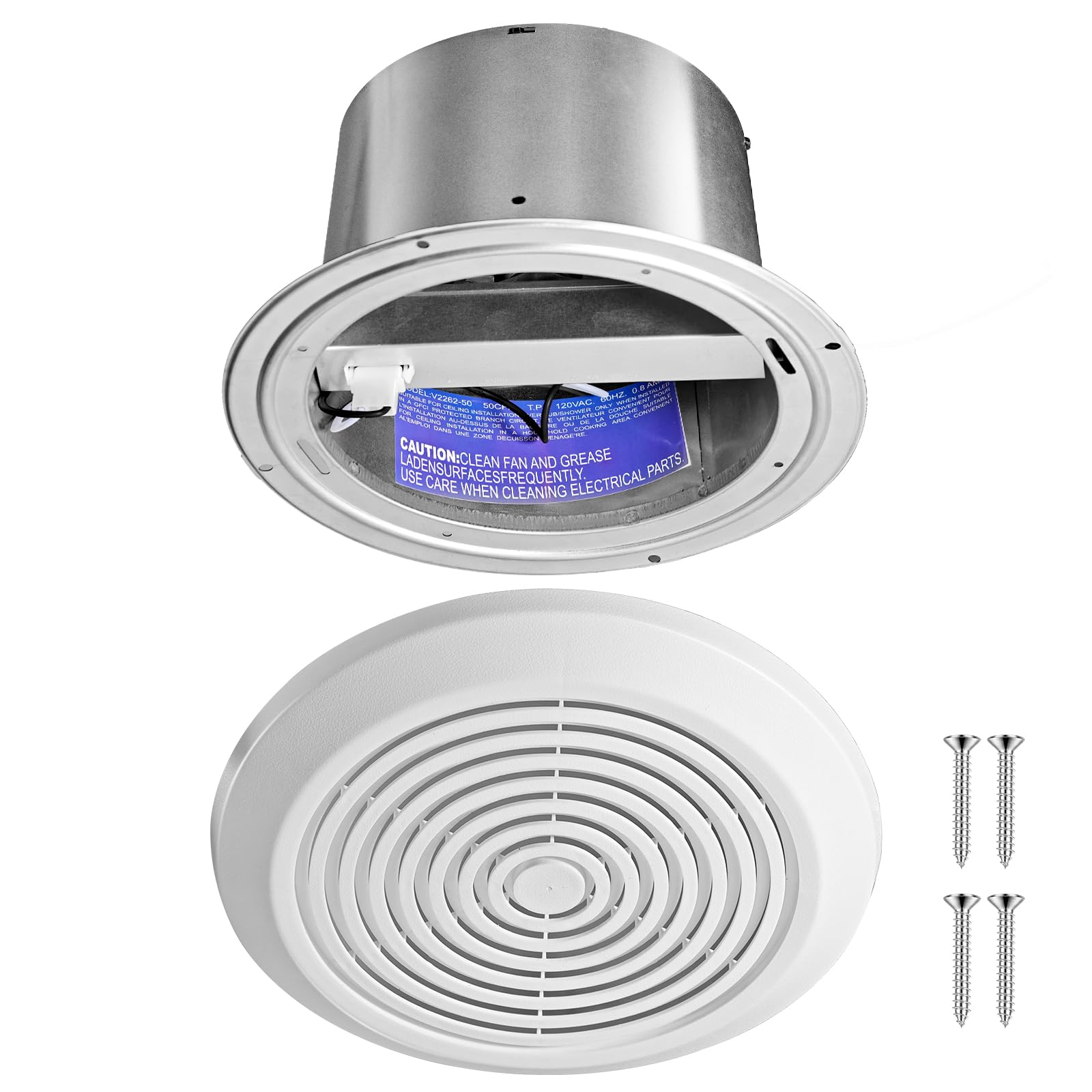 V2262-50 7인치 욕실 배기팬 50 CFM 저소음 - Home Bathroom Vent Fans 리뷰 및 가격