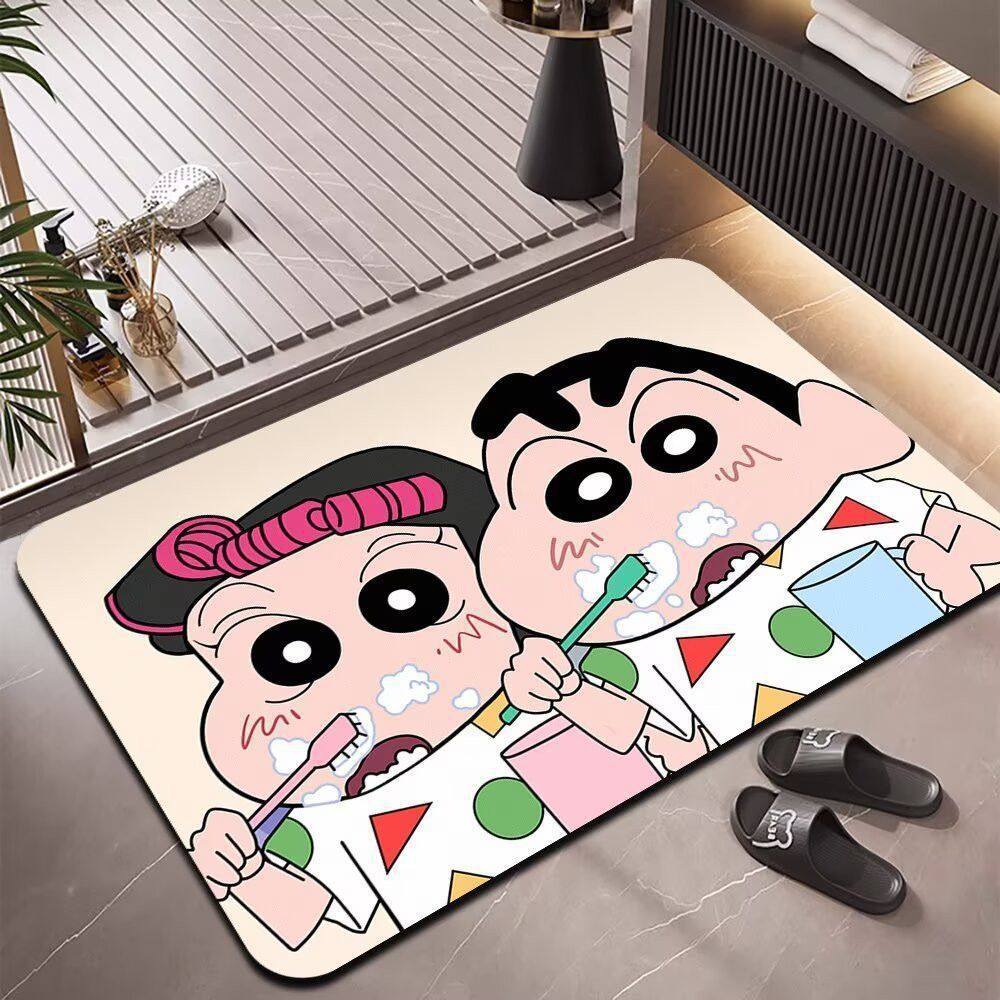크레용신짱 만화 디아토마이트 욕실 매트 초흡수성 논슬립 - Home Bathroom Door 리뷰 및 가격