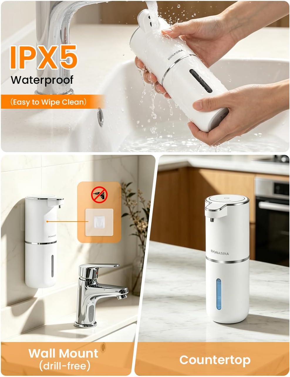 380ML 용량, 라이트 디스플레이, 4단계 조절 가능 - Soap Dispenser Pump 리뷰 및 가격