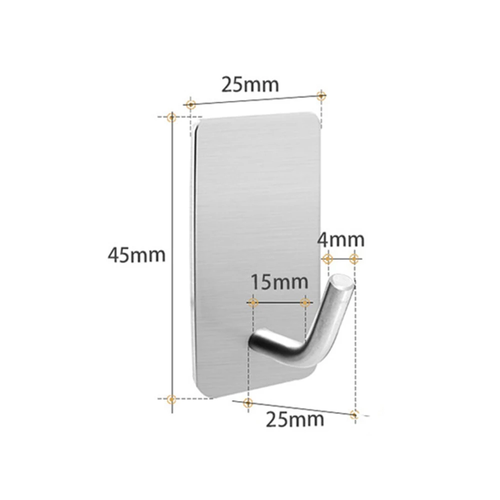 1-10Pcs 자기 접착 후크 스테인레스 스틸 무거운  - Robe Hook Adhesive 리뷰 및 가격