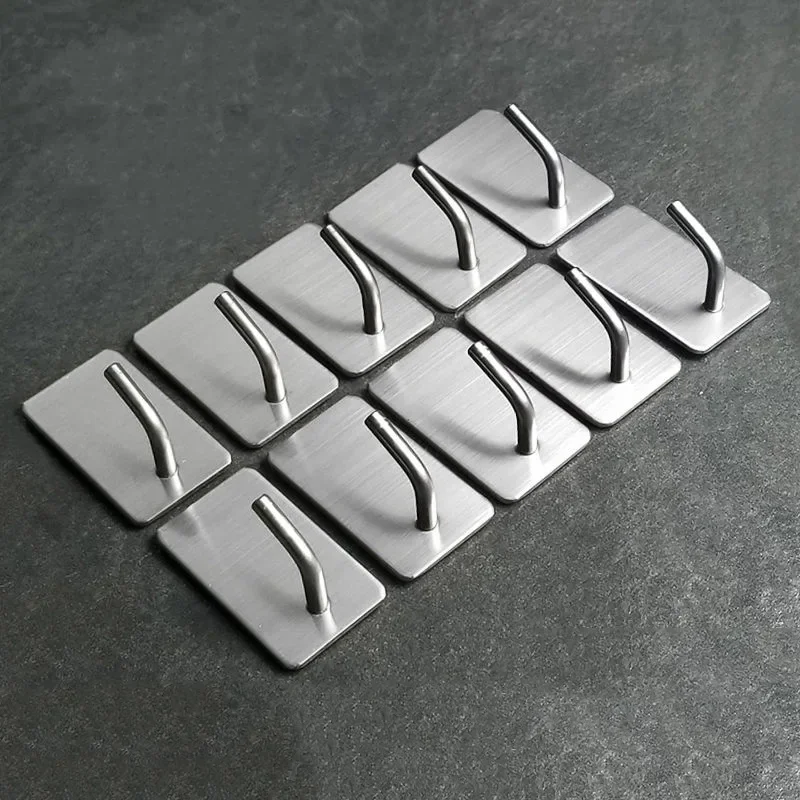 1-10Pcs 자기 접착 후크 스테인레스 스틸 무거운  - Robe Hook Adhesive 리뷰 및 가격