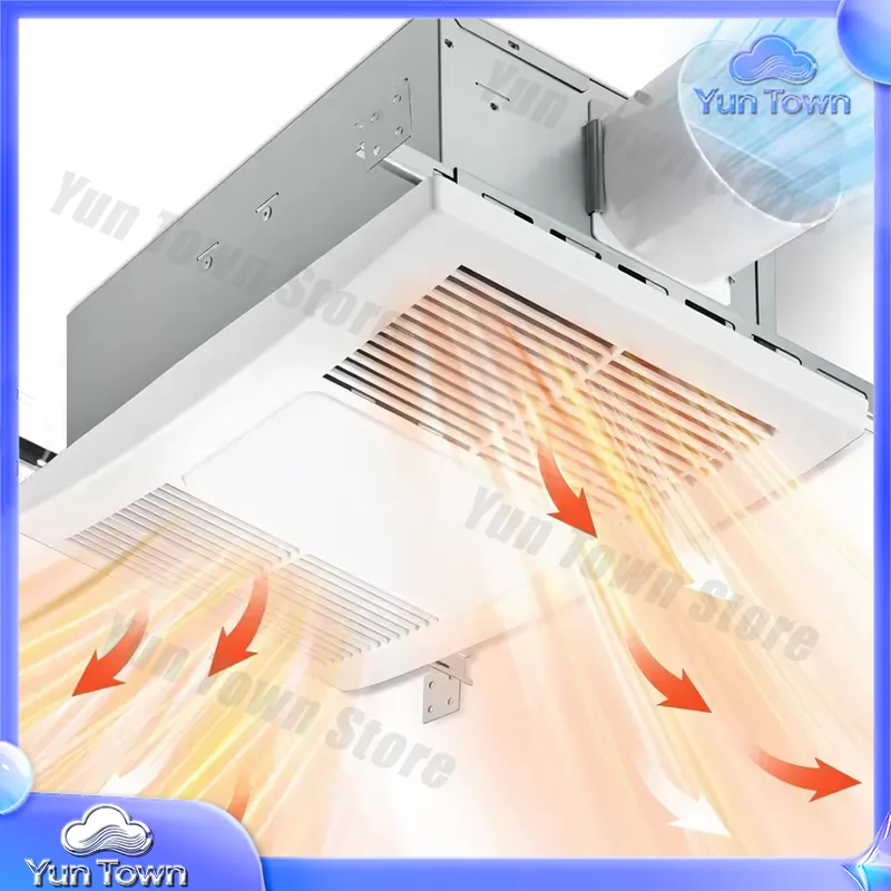 욕실용 히터 및 LED 조명 내장 배기팬 1300W 1 - Home Bathroom Vent Fans 리뷰 및 가격