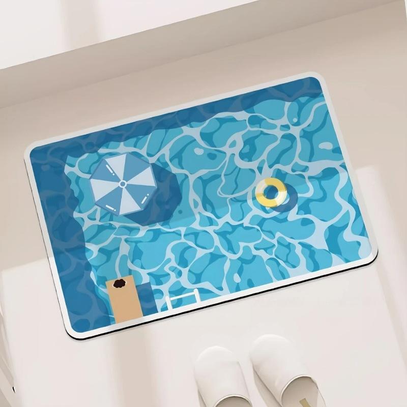 고무 욕실 미끄럼 방지 바닥 매트 물 흡수 빠른 건조  - Jet Home Bathroom Mats 리뷰 및 가격