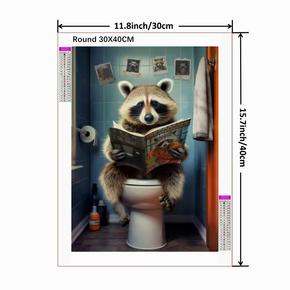 동물 다이아몬드 페인팅 아트 재미있는 개와 원숭이 화장 - Home Bathroom Wallpaper 리뷰 및 가격