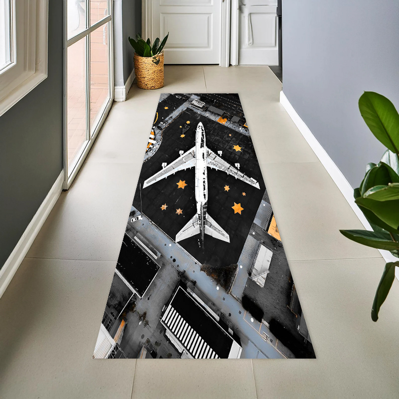 공항 활주로 제트기 항공 테마 펠트 러너 러그 미끄럼  - Jet Home Bathroom Mats 리뷰 및 가격