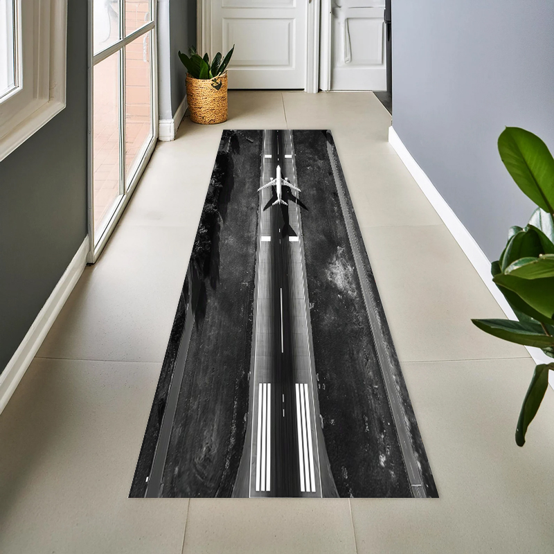 공항 활주로 제트기 항공 테마 펠트 러너 러그 미끄럼  - Jet Home Bathroom Mats 리뷰 및 가격