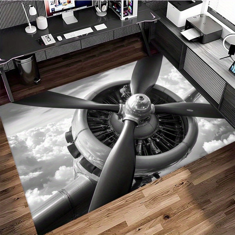 항공에서 영감을 받은 제트 엔진 프로펠러 바닥 매트,  - Jet Home Bathroom Mats 리뷰 및 가격