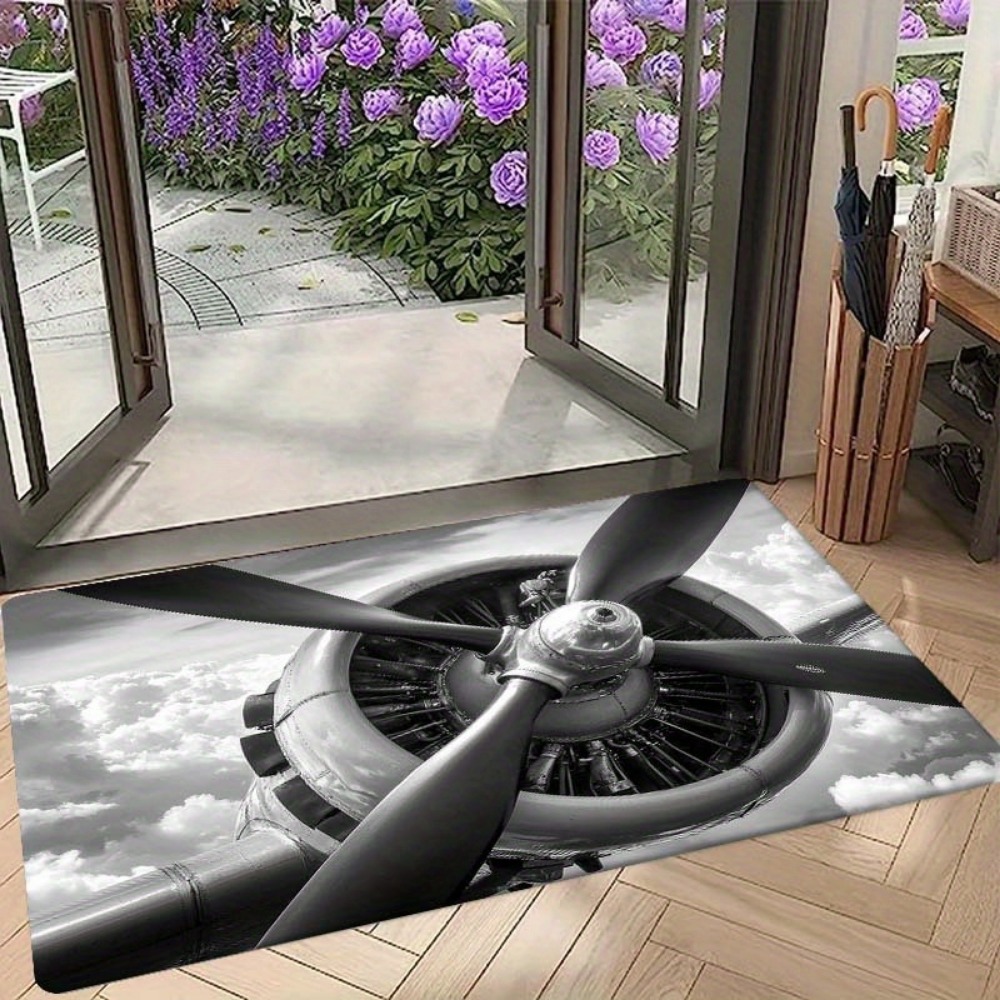 항공에서 영감을 받은 제트 엔진 프로펠러 바닥 매트,  - Jet Home Bathroom Mats 리뷰 및 가격