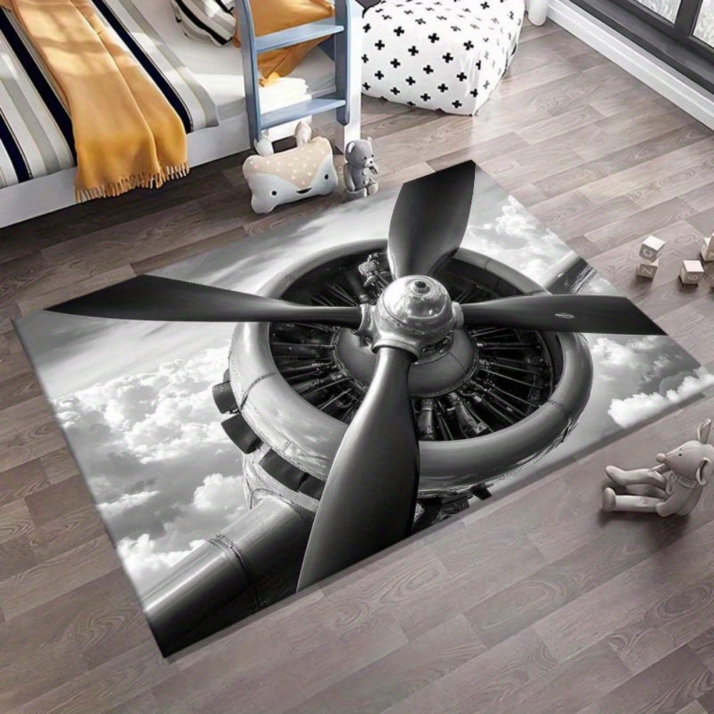 항공에서 영감을 받은 제트 엔진 프로펠러 바닥 매트,  - Jet Home Bathroom Mats 리뷰 및 가격