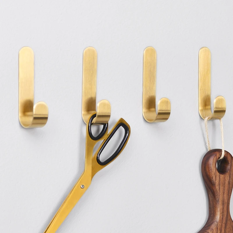 1-5pcs 황동 벽 후크 펀치없는 후크 벽 문 키 후 - Robe Hook Adhesive 리뷰 및 가격